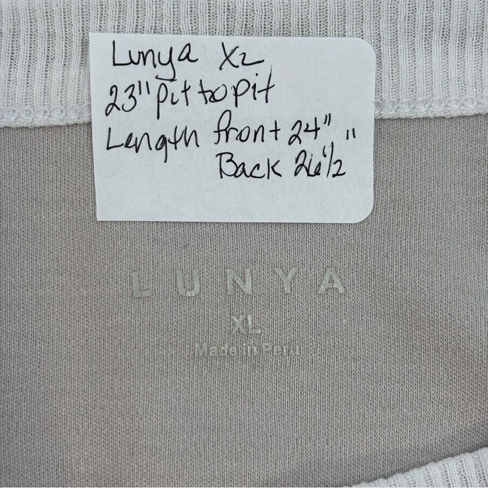 Lunya Organic Pima Cotton Long Sleeve Crew XL - Picture 6 of 6